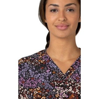 C13314 Carhartt Force Cross-Flex Haut Imprimer Surdimensionné à Col en V pour Femmes - Mini Floral
