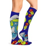 Tooniforms Print Support Graduated Compression Socks - Smurfette