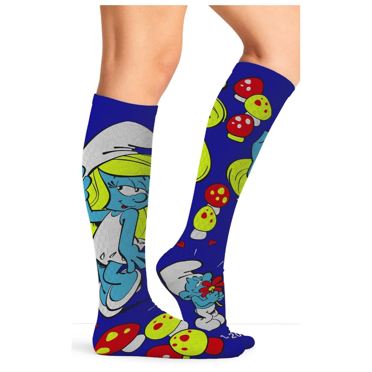 Tooniforms Print Support Chaussettes Compression Graduée - Smurfette
