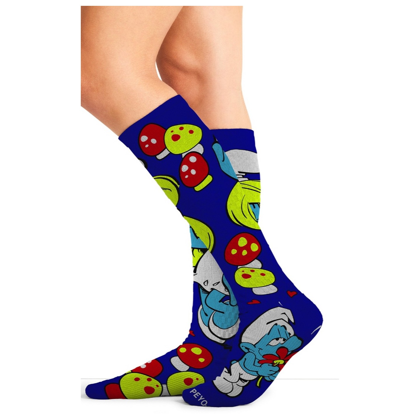 Tooniforms Print Support Graduated Compression Socks - Smurfette