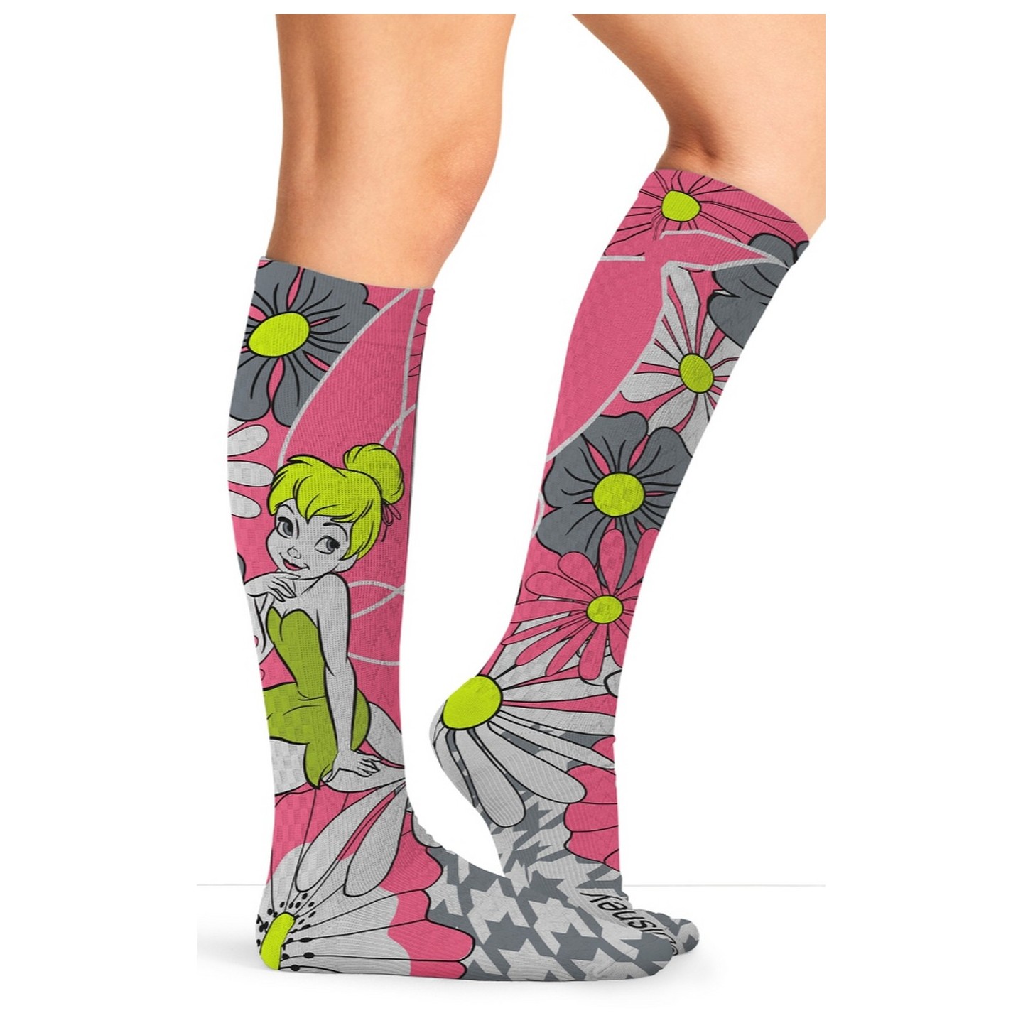 Tooniforms Print Support Graduated Compression Socks - Flower Tinker Bell