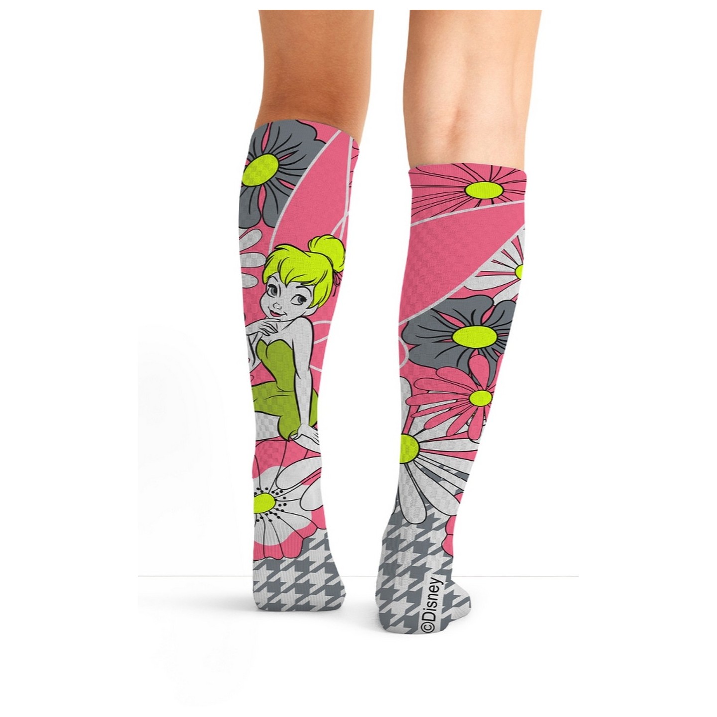 Tooniforms Print Support Graduated Compression Socks - Flower Tinker Bell