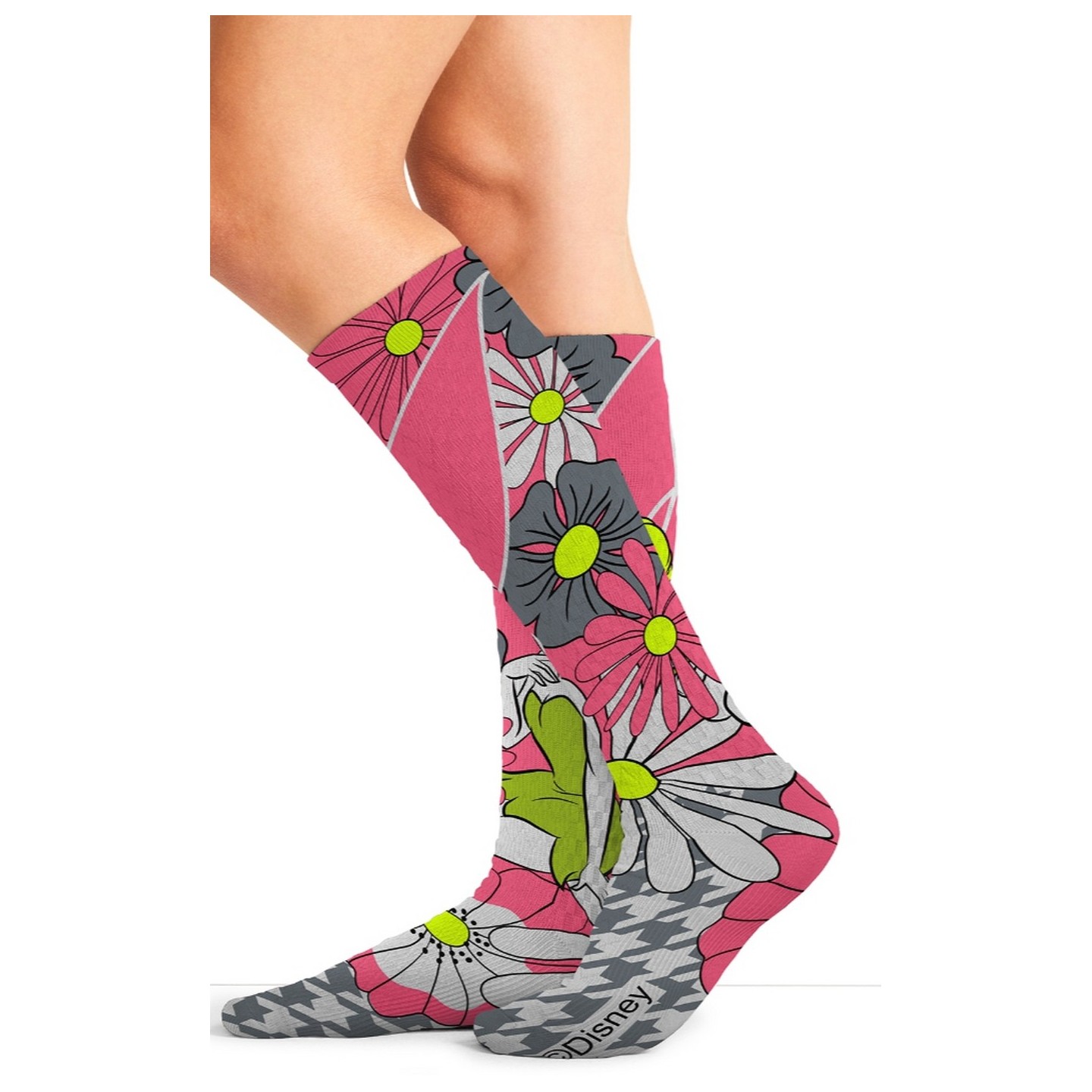 Tooniforms Print Support Graduated Compression Socks - Flower Tinker Bell