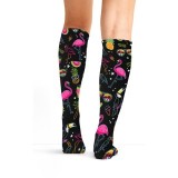 Comfort Support Flamingo Party High Compression Knee High Socks by Cherokee