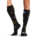 Men's Print Support Football Fun Graduated Medium Support Compression Socks by Cherokee