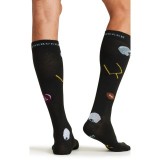 Men's Print Support Football Fun Graduated Medium Support Compression Socks by Cherokee