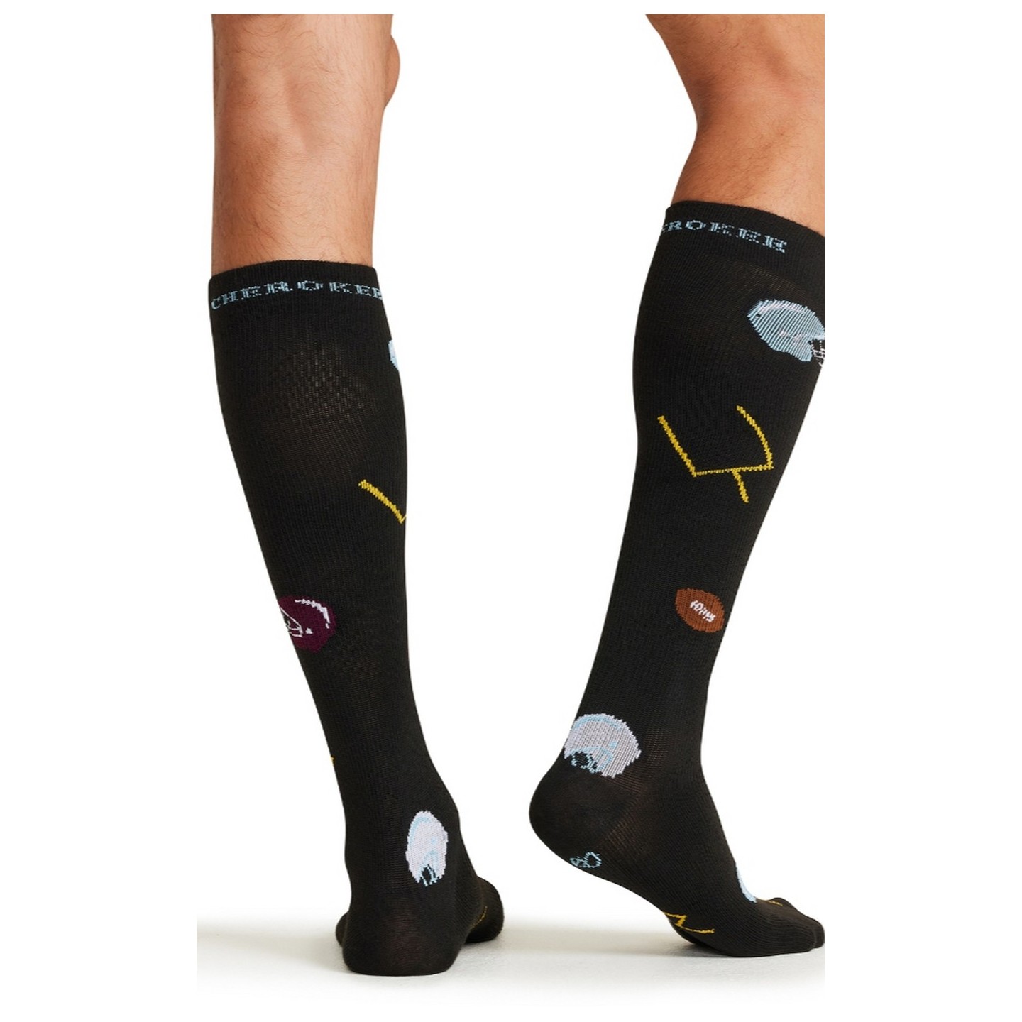 Print Support Football Fun Chaussettes de Compression Moyen Gradué pour Hommes par Cherokee