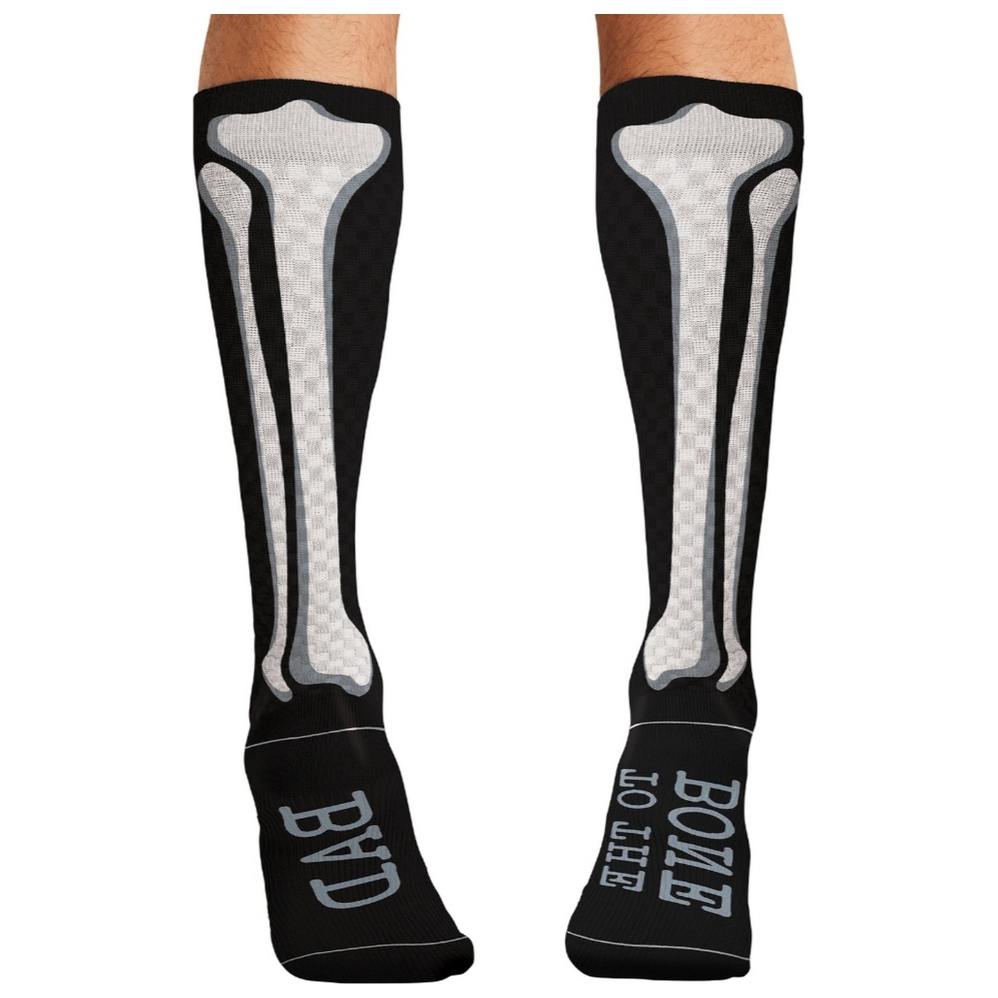 Men's Print Support Bad To The Bone Graduated Medium Support Compression Socks by Cherokee