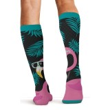 Print Support Cool Flamingo Chaussettes de Compression Moyen Gradué pour Hommes par Cherokee