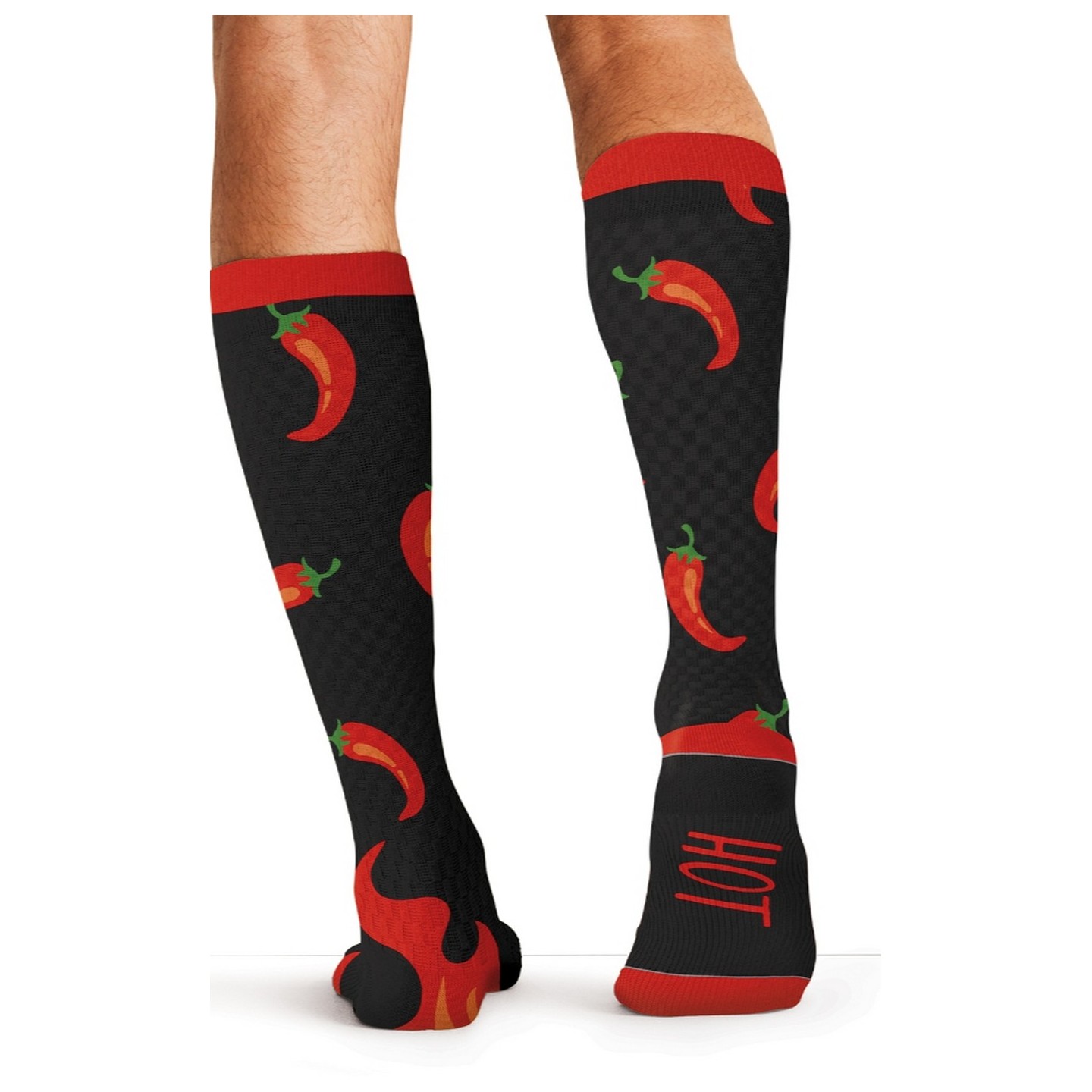 Men's Print Support Hot Stuff Graduated Medium Support Compression Socks by Cherokee