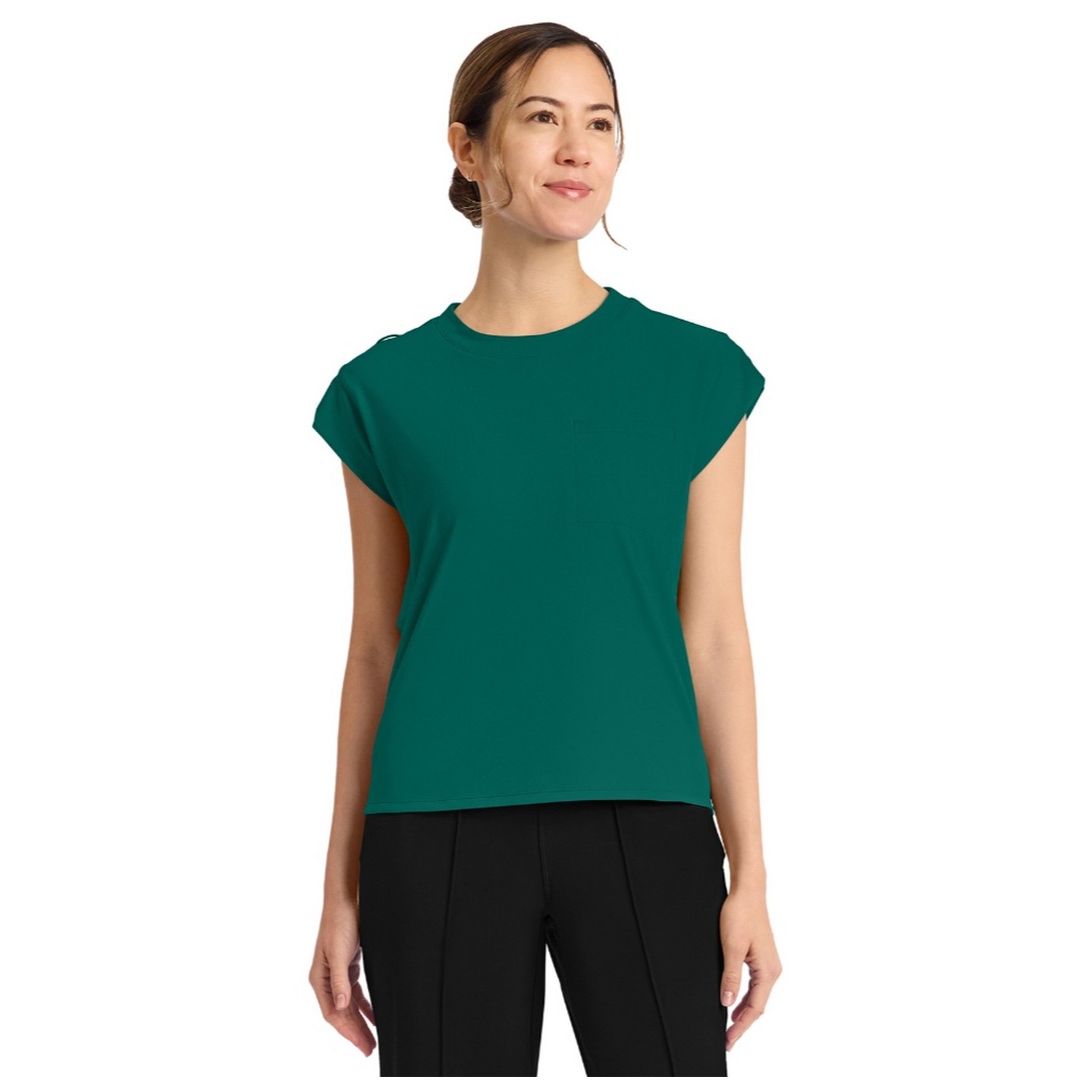 CK936 Achieve Crew Neck Raglan Sleeve Top by Cherokee