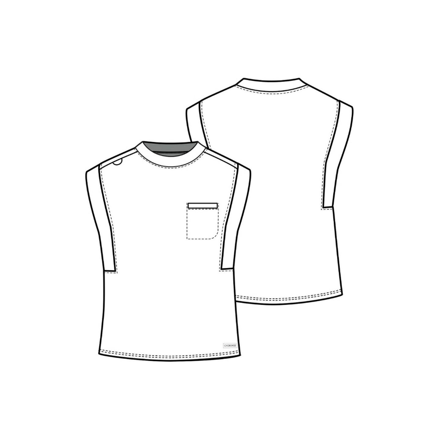 CK936 Achieve Crew Neck Raglan Sleeve Top by Cherokee