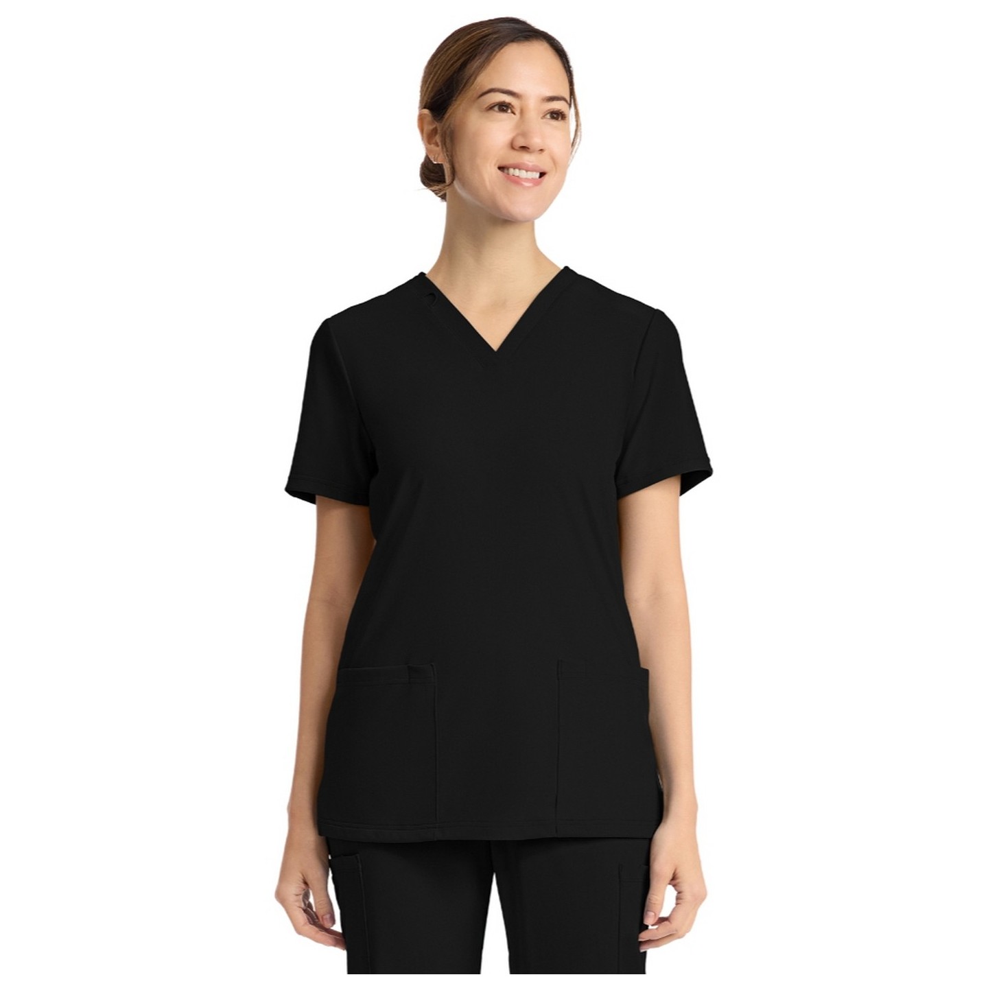 CK832 Achieve 2 Pocket Classic V-Neck Top by Cherokee