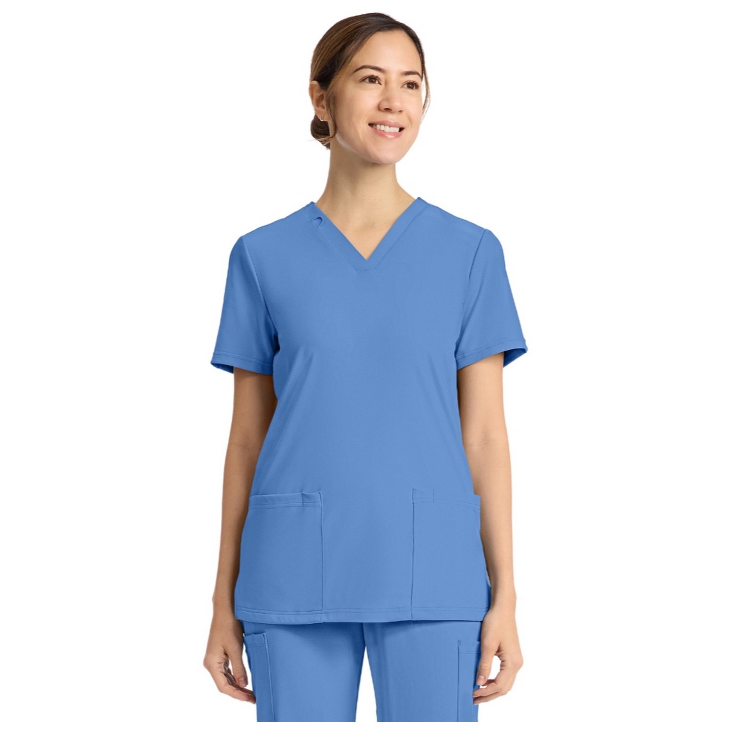 CK832 Achieve 2 Pocket Classic V-Neck Top by Cherokee