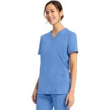 CK832 Achieve 2 Pocket Classic V-Neck Top by Cherokee