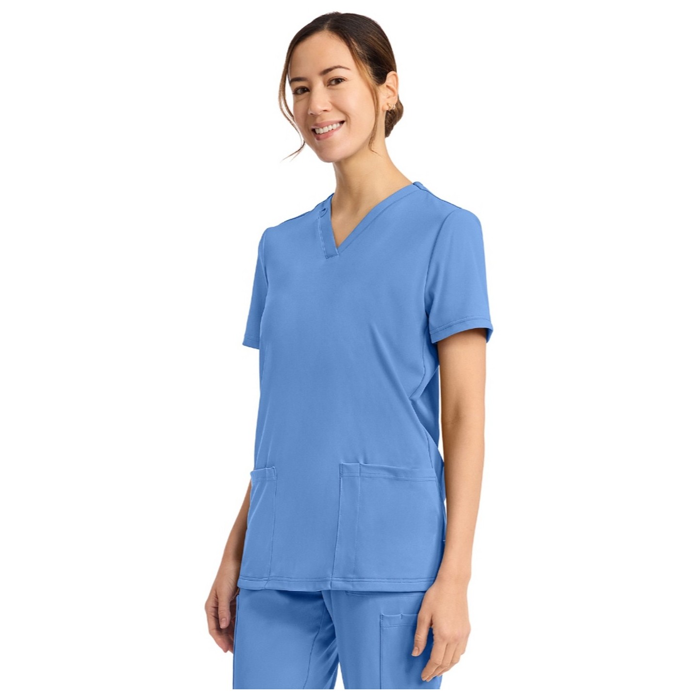 CK832 Achieve 2 Pocket Classic V-Neck Top by Cherokee