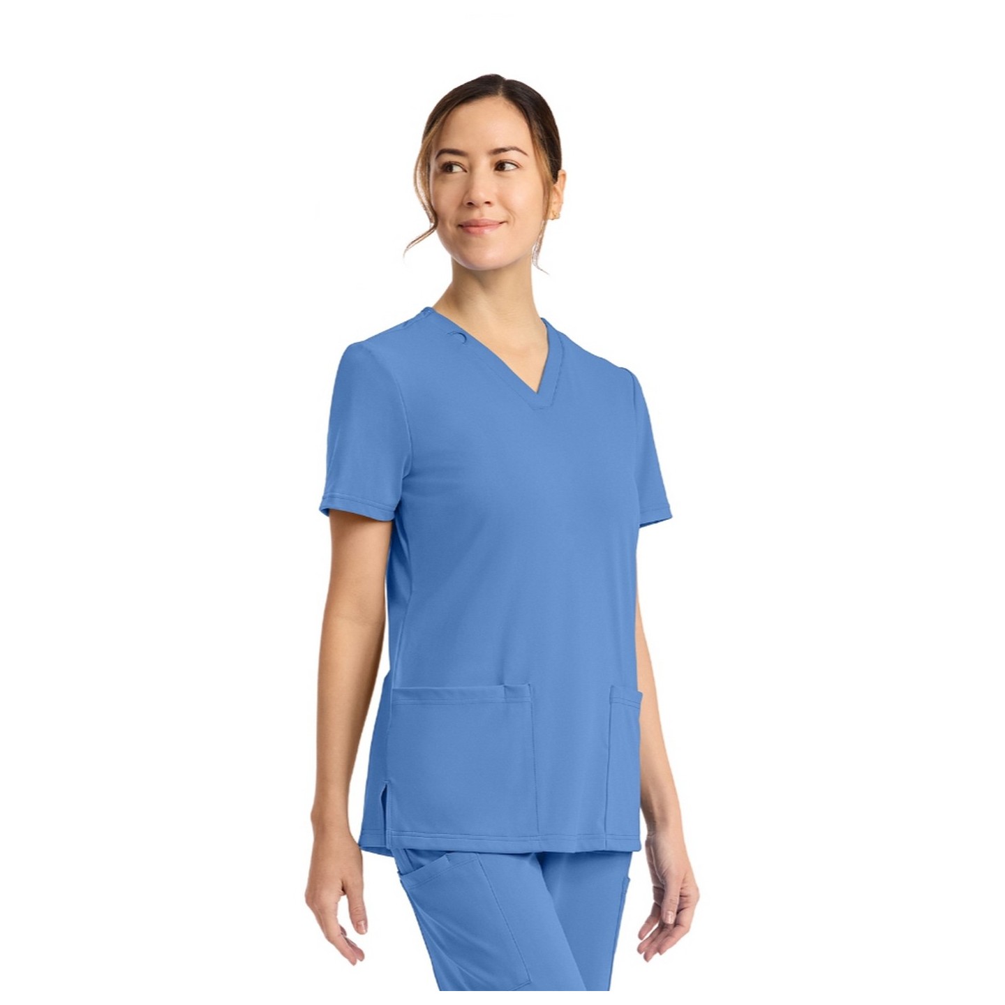 CK832 Achieve Haut Classique à Col en V avec 2 Poches par Cherokee