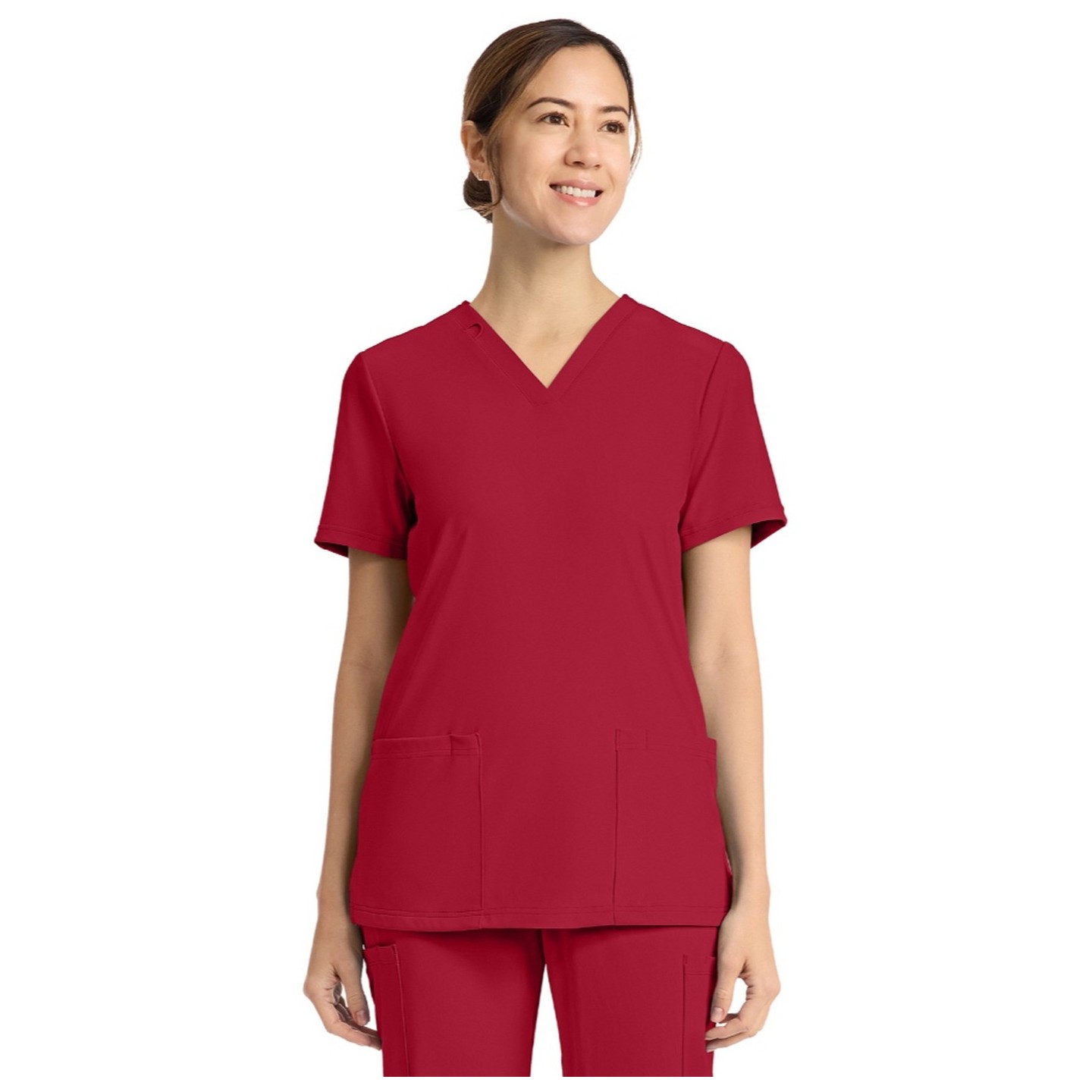 CK832 Achieve 2 Pocket Classic V-Neck Top by Cherokee