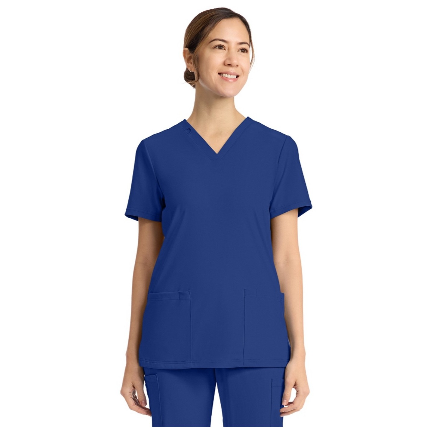 CK832 Achieve 2 Pocket Classic V-Neck Top by Cherokee