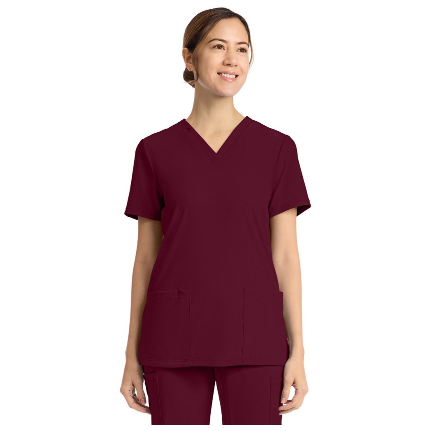 CK832 Achieve 2 Pocket Classic V-Neck Top by Cherokee