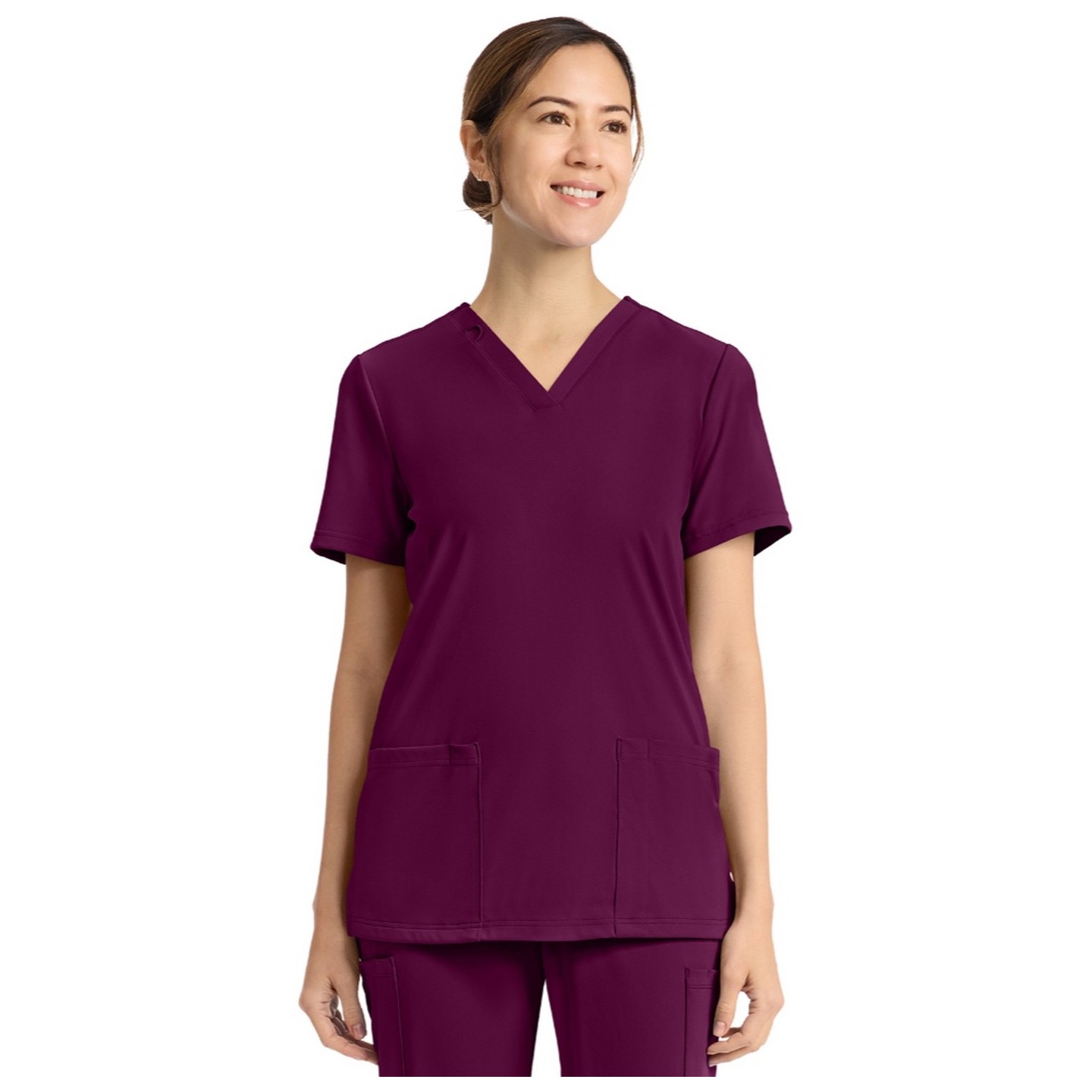 CK832 Achieve 2 Pocket Classic V-Neck Top by Cherokee