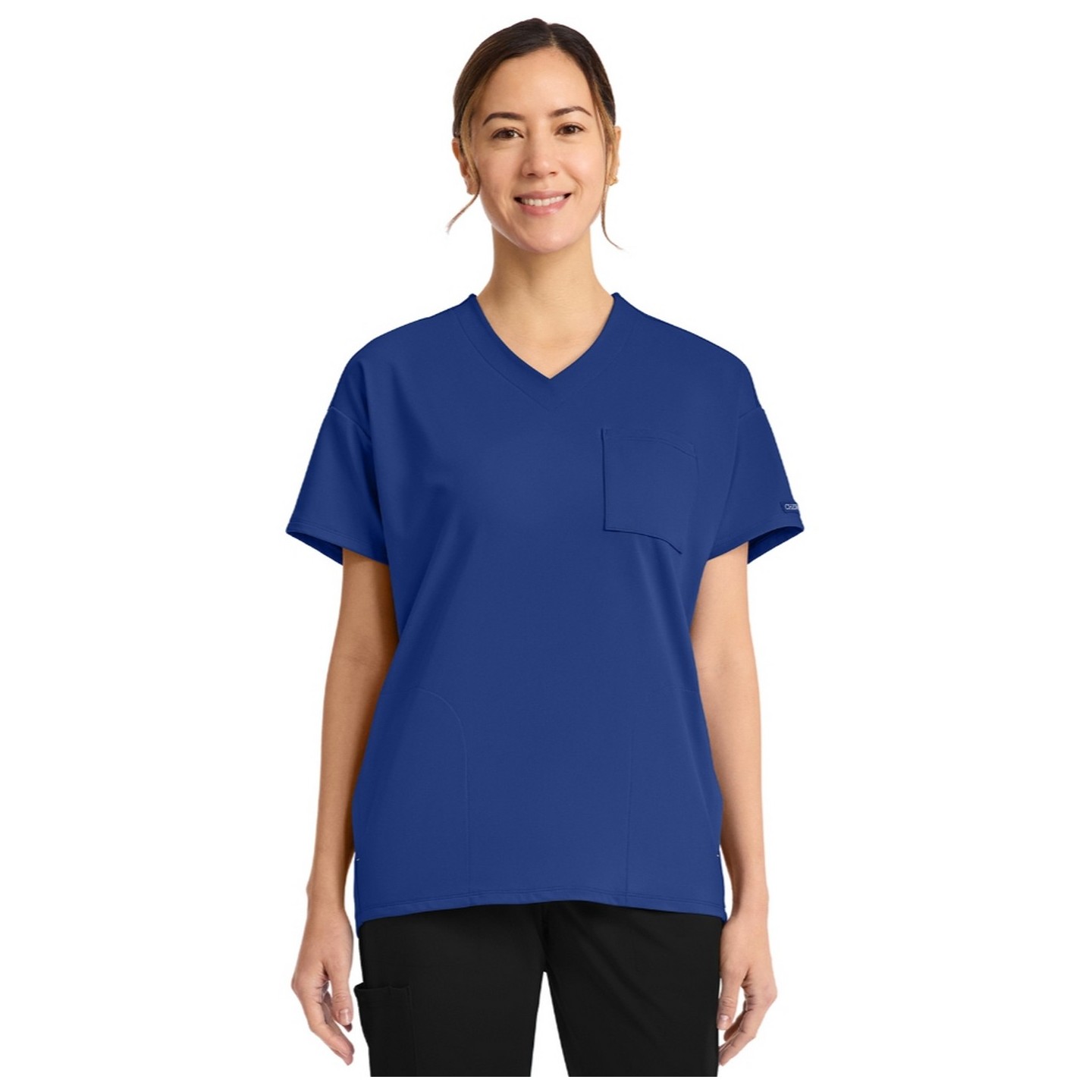 CK863 Achieve Tunic V-Neck Top with 3 Pocket by Cherokee