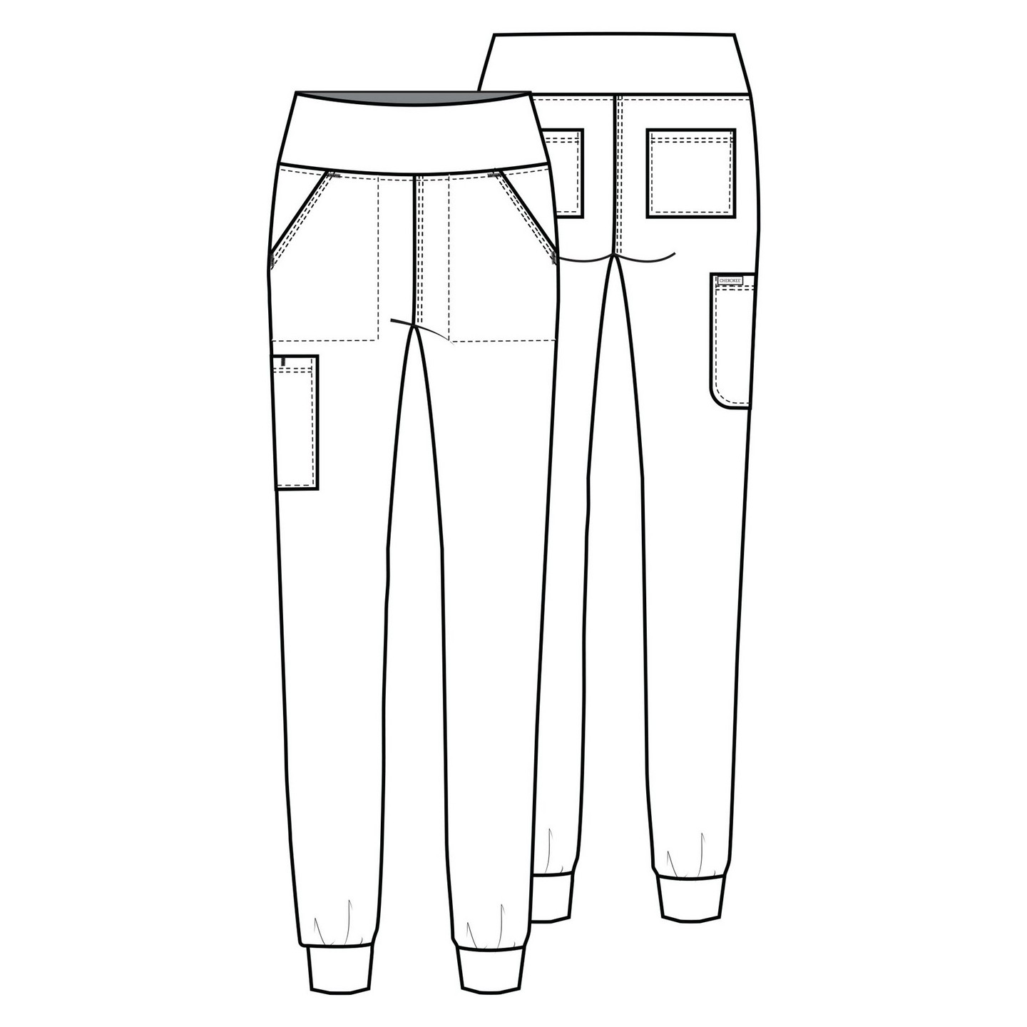 CK033 Achieve 5 Pocket Cargo Joggers by Cherokee