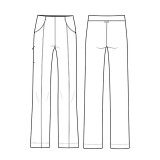 CK162 Achieve Pantalon Jambe Large avec 3 Poches par Cherokee