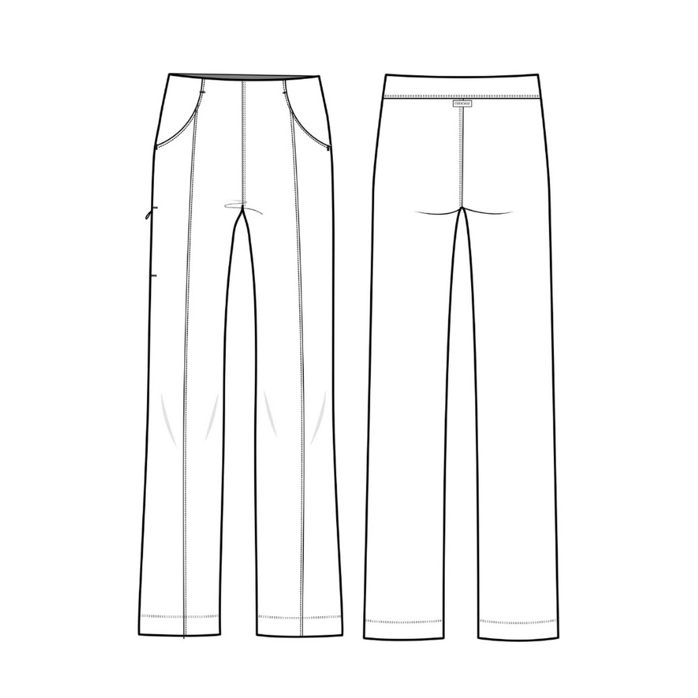 CK162 Achieve Pantalon Jambe Large avec 3 Poches par Cherokee