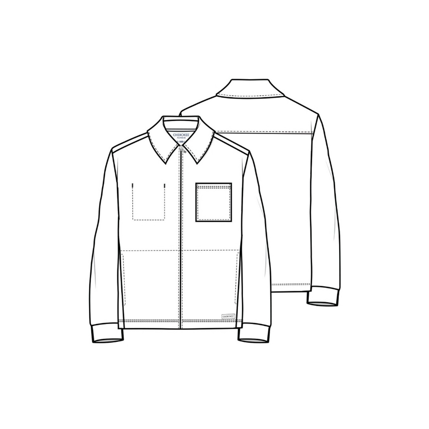 CK354 Achieve Men's Zip-Up Warm-Up Jacket by Cherokee 