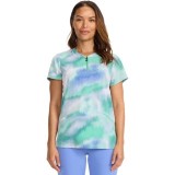 HH911 Ivy 3 Pocket Print Top by Healing Hands - Blurred Ikat