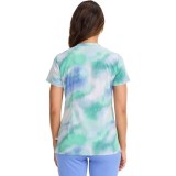HH911 Ivy 3 Pocket Print Top by Healing Hands - Blurred Ikat