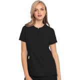 MC609 Insight Zip Neck Henley Top by Med Couture 