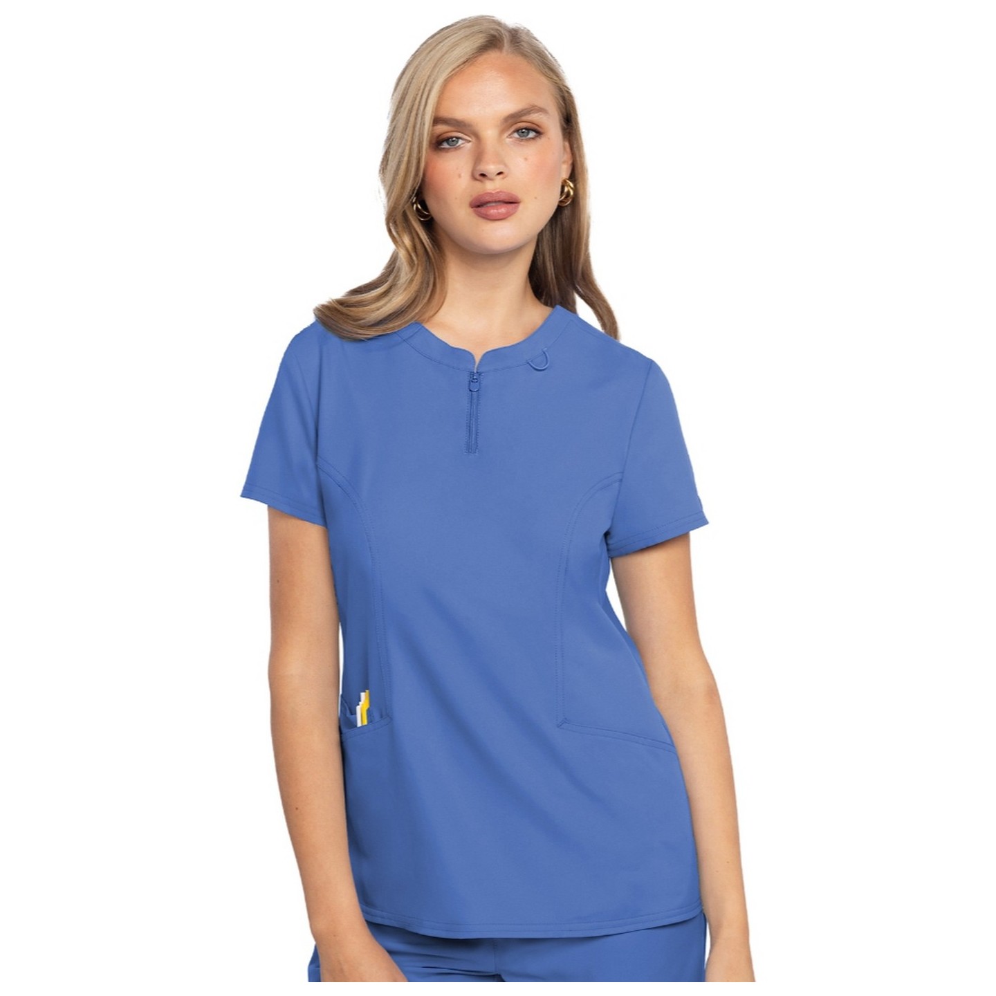 MC609 Insight Zip Neck Henley Top by Med Couture 