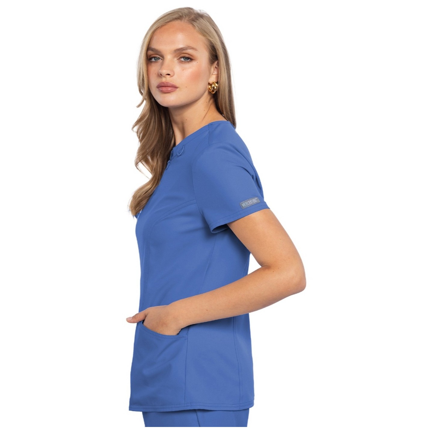 MC609 Insight Zip Neck Henley Top by Med Couture 