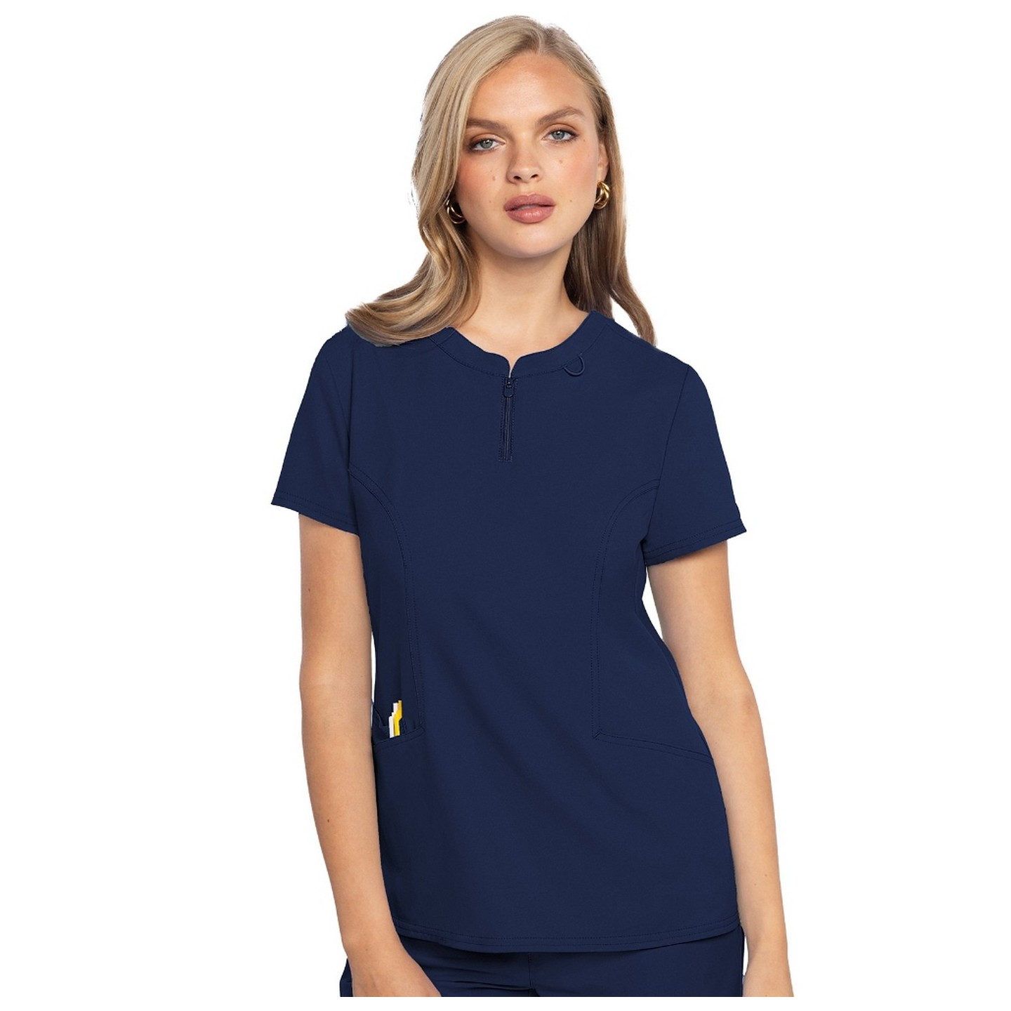 MC609 Insight Haut Henley Col Zippé par Med Couture