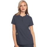 MC609 Insight Haut Henley Col Zippé par Med Couture