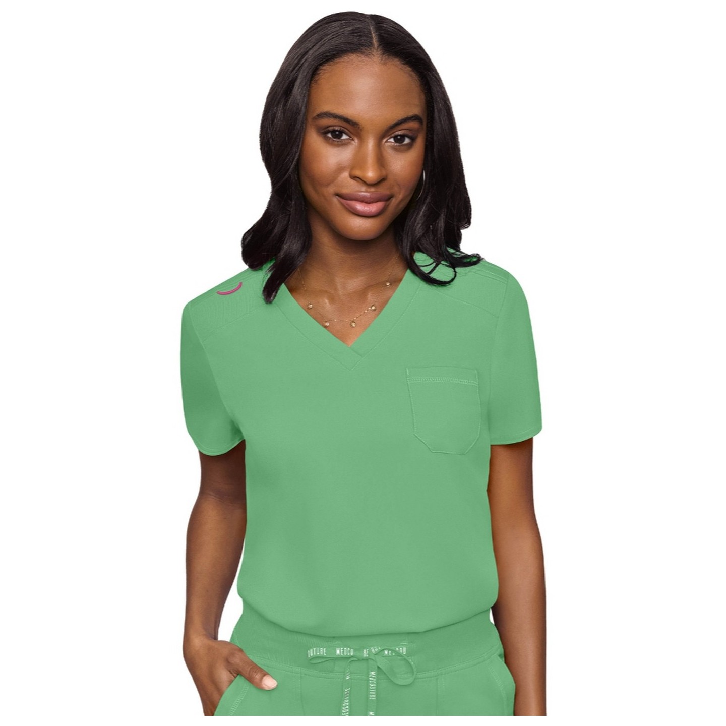 7448 Med Couture Touch Chest Pocket Top