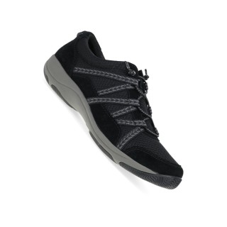 Harlyn Wide Black/Black Suede Chaussure Légère pour Femmes par Dansko