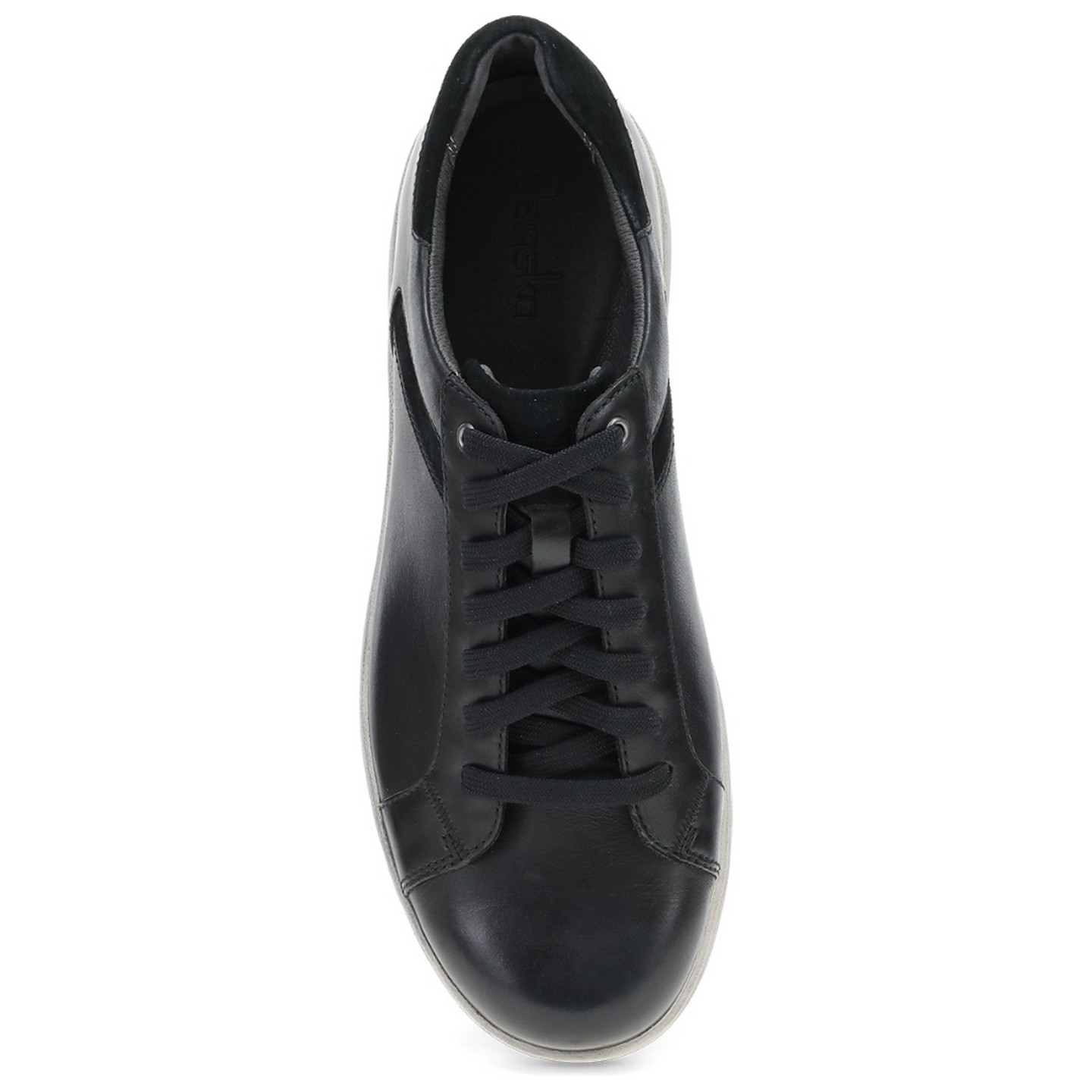 Trevor Black Burnished Calf Slip Resistant Men's Sneaker by Dansko