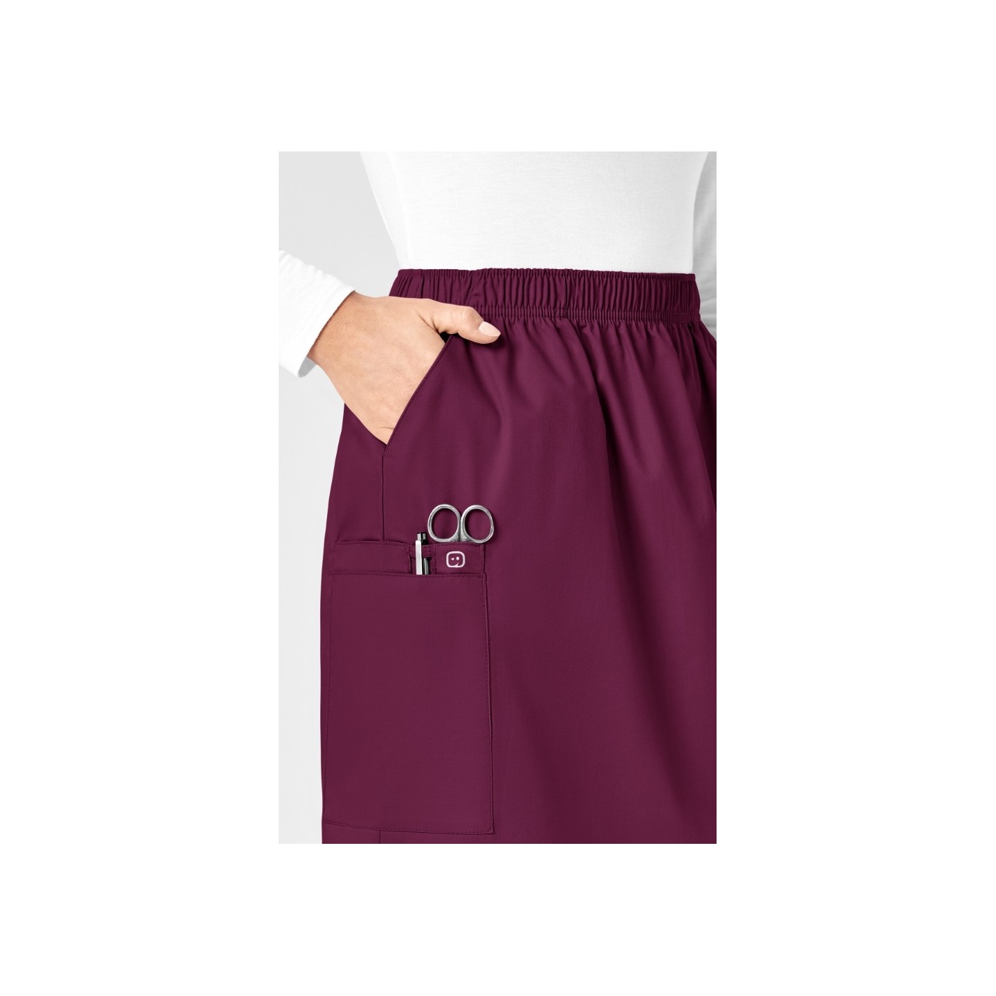701 WORK Pull On Cargo Scrub Skirt by WINK