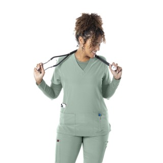 62-4202 FUBU Performance V-Neck 5 Pocket Top by Green Town