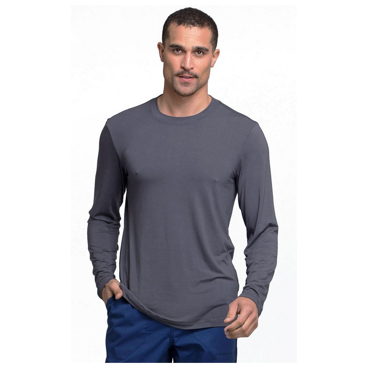 WW700 Workwear Professionals Men's Jersey Knit Underscrub Long Sleeve Tee by Cherokee