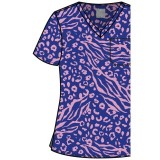 MC632 Med Couture V-Neck Print Top - Two Tone Skin