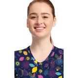 CK857 Haut Imprimé à Col en V Haut-bas par Cherokee - Tutti Frutti