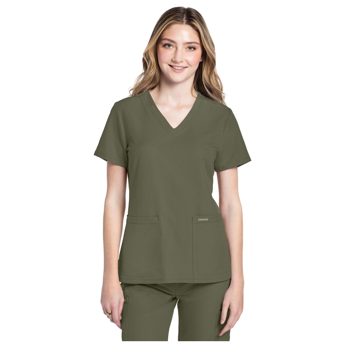 CK953A WW Originals Ultra V-Neck 2 Pocket Top by Cherokee