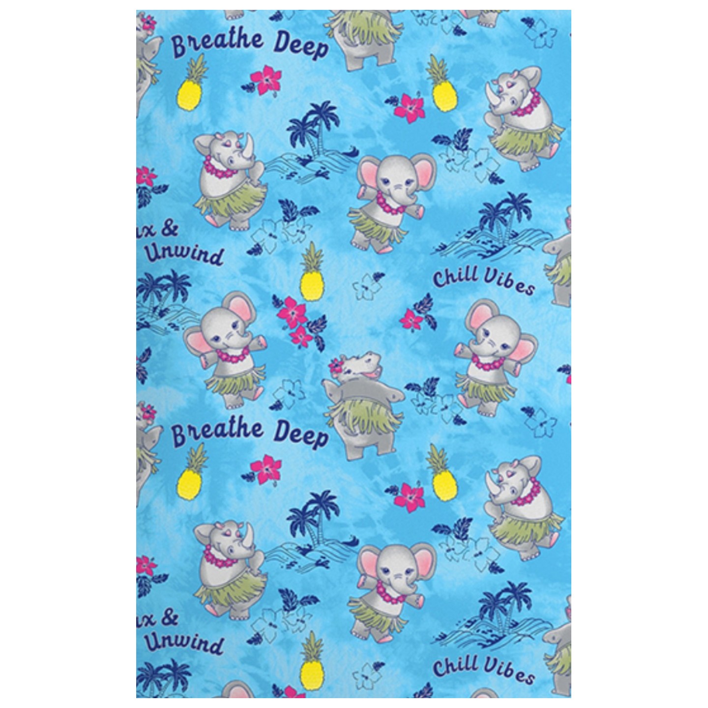 CK856 Haut Imprimé à Col en V avec 2 Poches par Cherokee - Hula Party