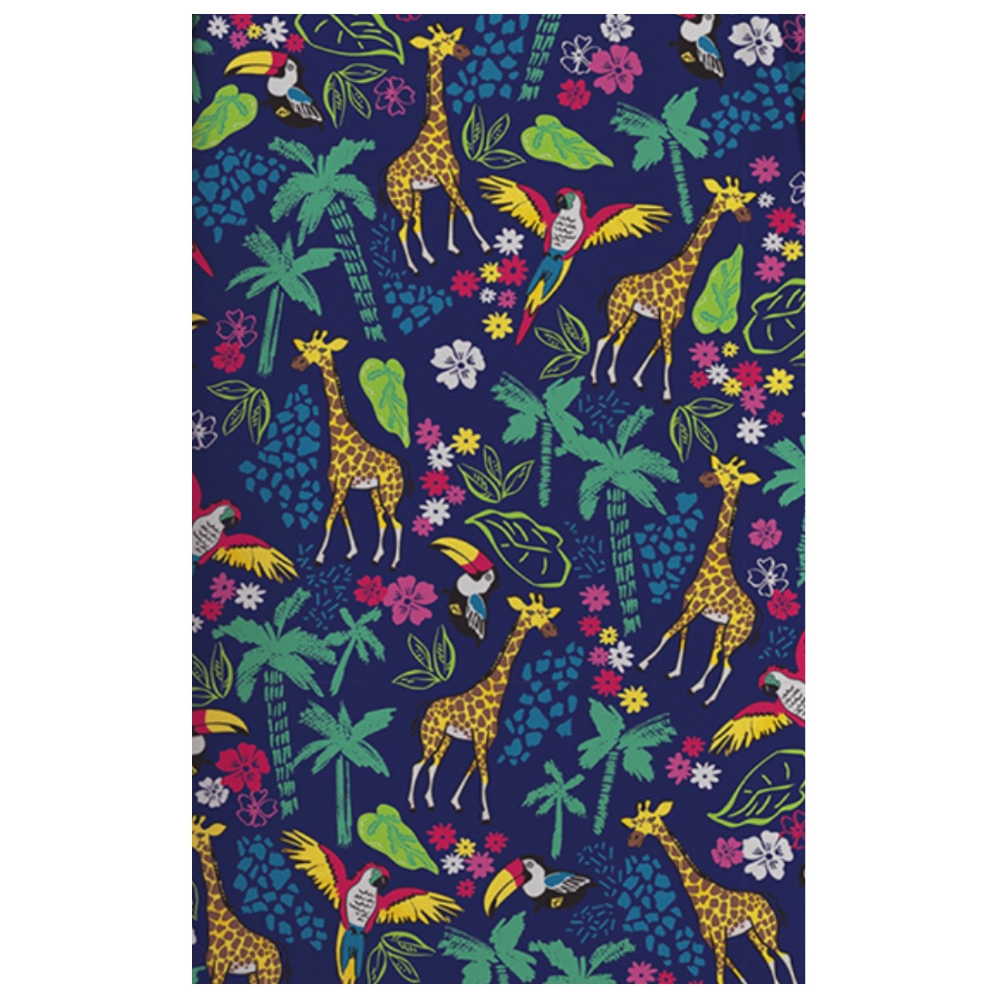 CK856 V-Neck 2 Pocket Print Top by Cherokee - Jungle Jive