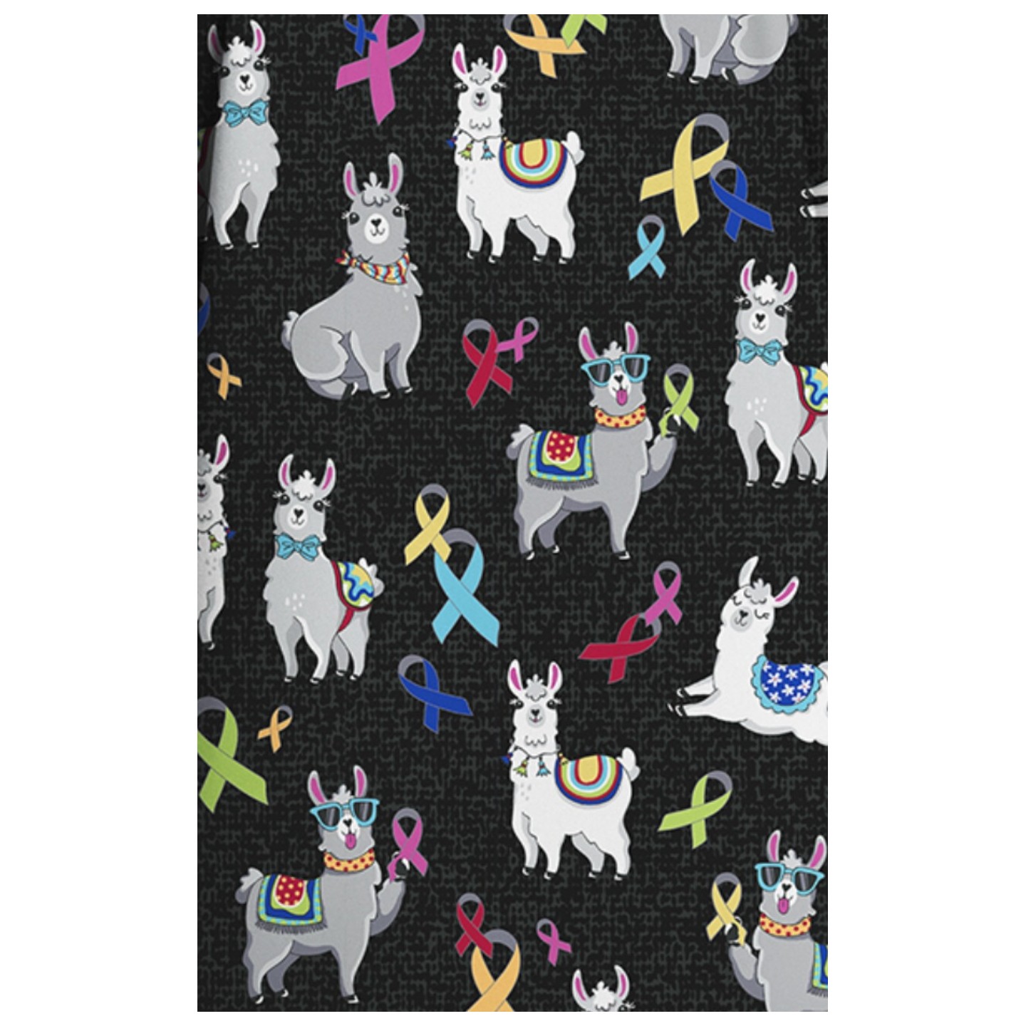 CK856 V-Neck 2 Pocket Print Top by Cherokee - Llama Be Aware