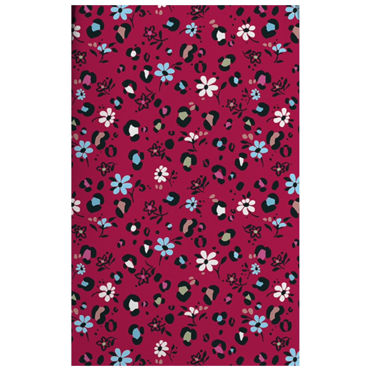 CK856 V-Neck 2 Pocket Print Top by Cherokee - Wild Ditsy